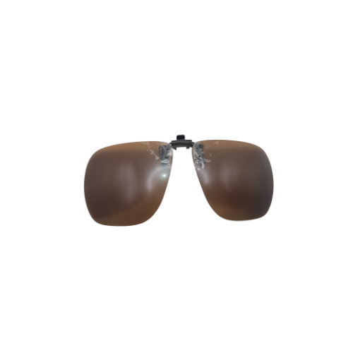 Barna csiptethető napszemüveg előtét 65x56mm